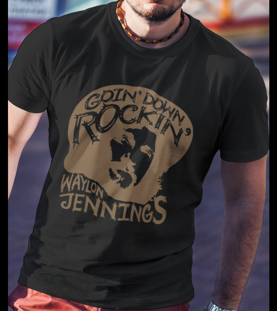 Goin' Down Rockin' Waylon Jennings Men's Collection T-Shirt