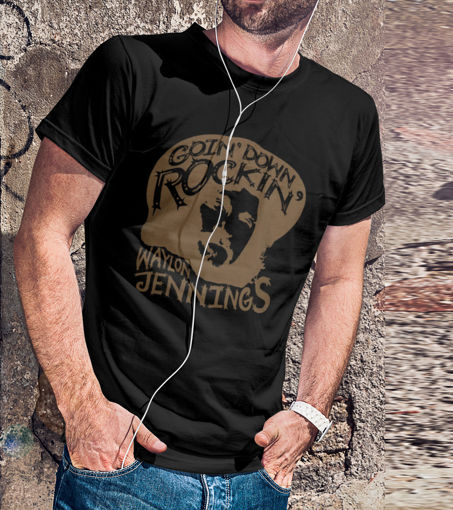 Goin' Down Rockin' Waylon Jennings Men's Collection T-Shirt