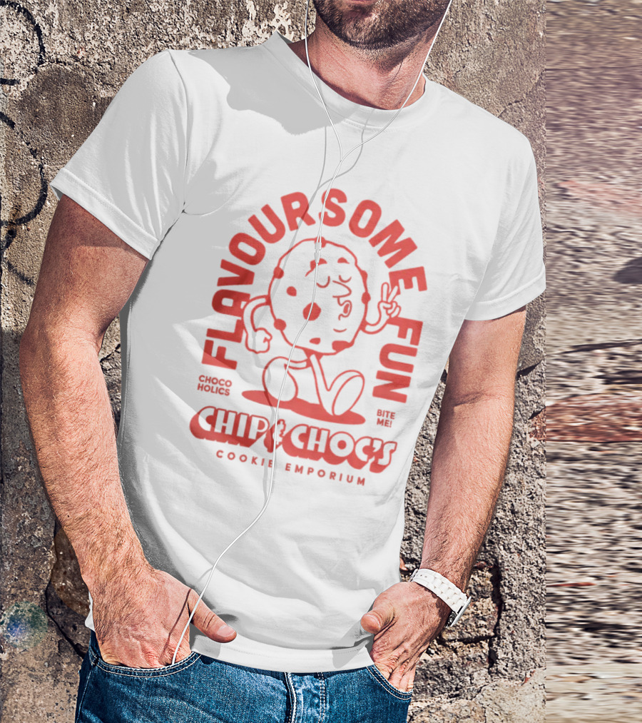Flavoursome Fun Choco Holics Chip Choc'S Cookie Emporium Bite Me T-Shirt