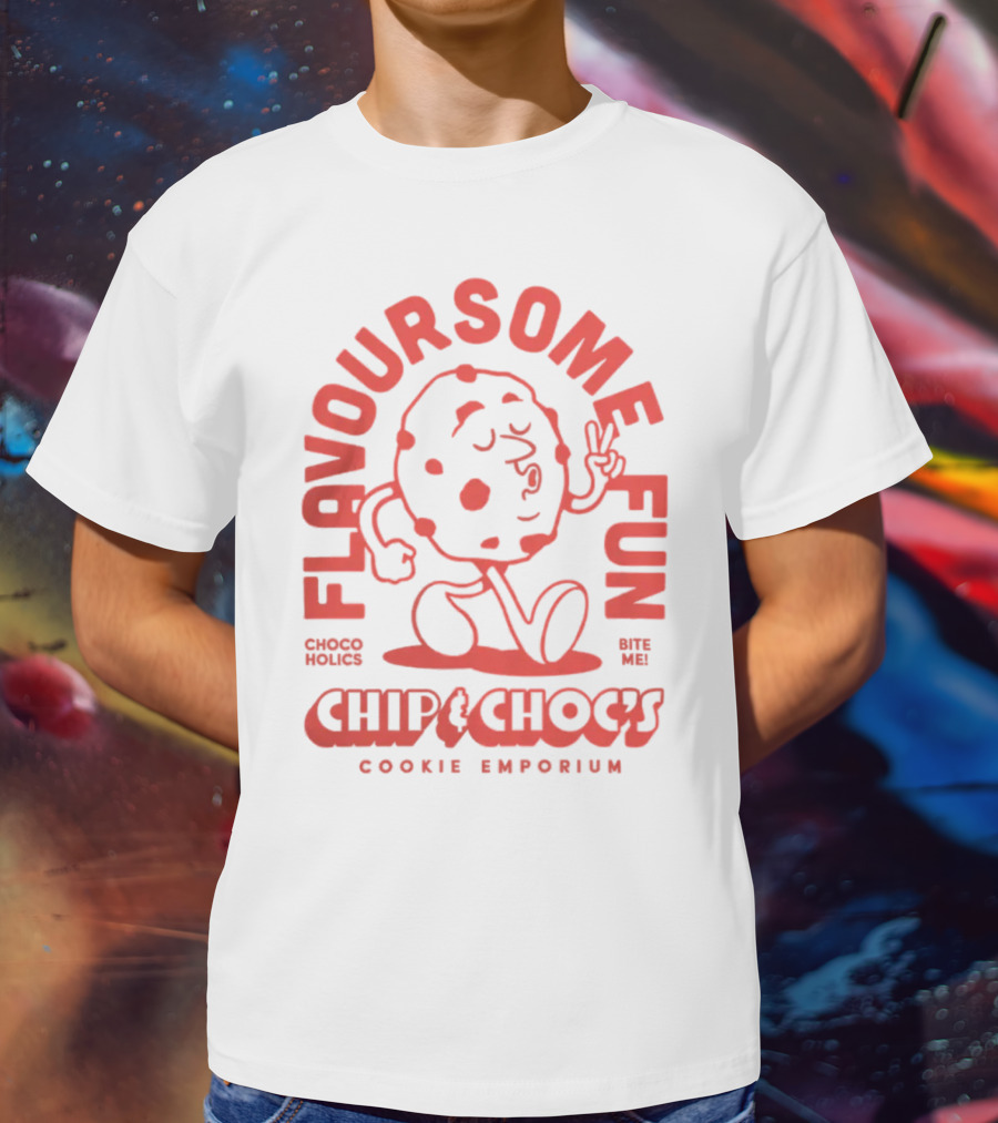 Flavoursome Fun Choco Holics Chip Choc'S Cookie Emporium Bite Me T-Shirt