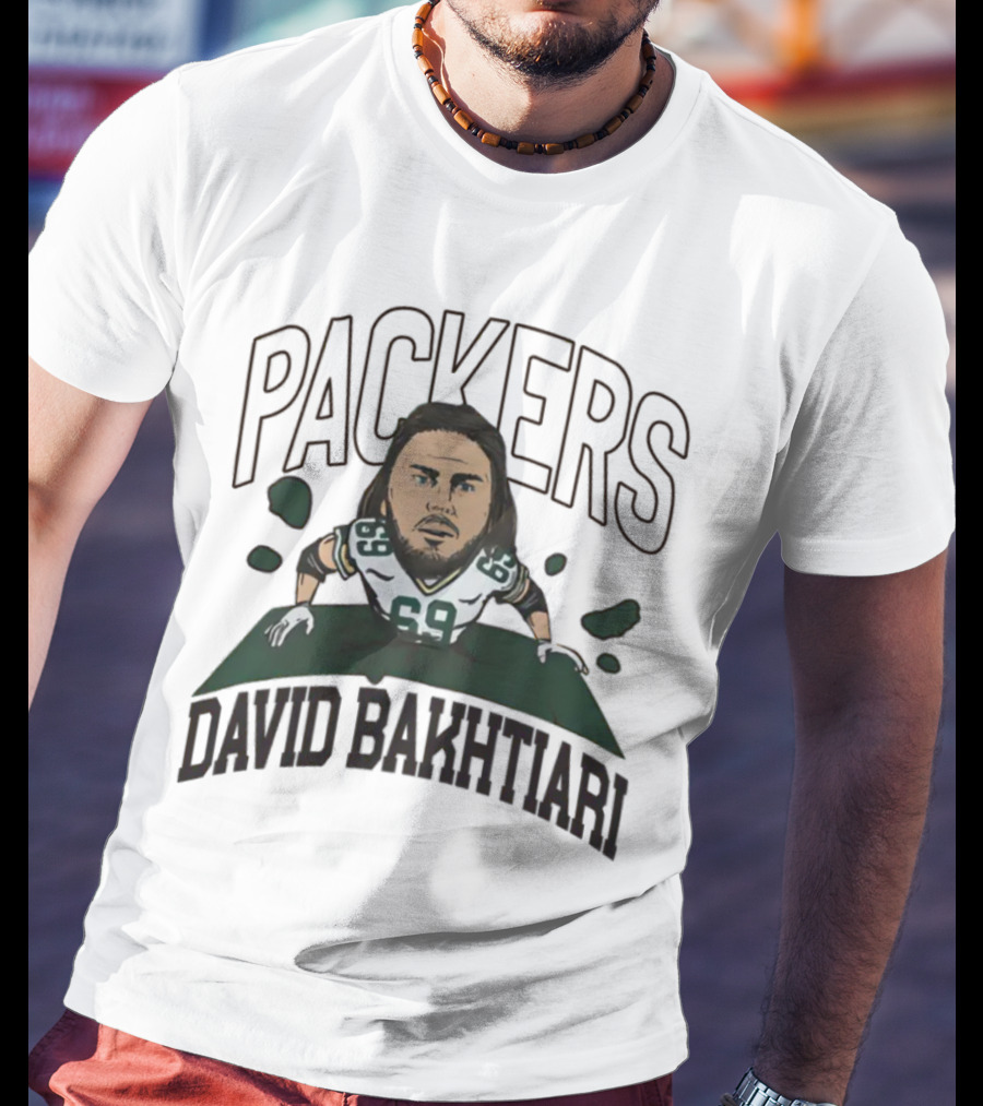 Green Bay Packers NFL David Bakhtiari #69 Breakthrough T-Shirt