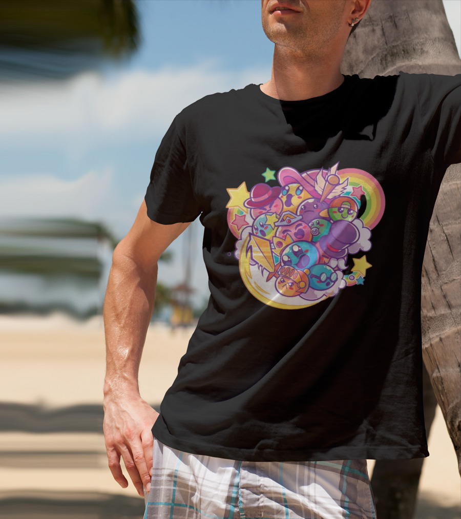 Terraria Merch Town Slime Rainbow Star Hat Collection T-Shirt