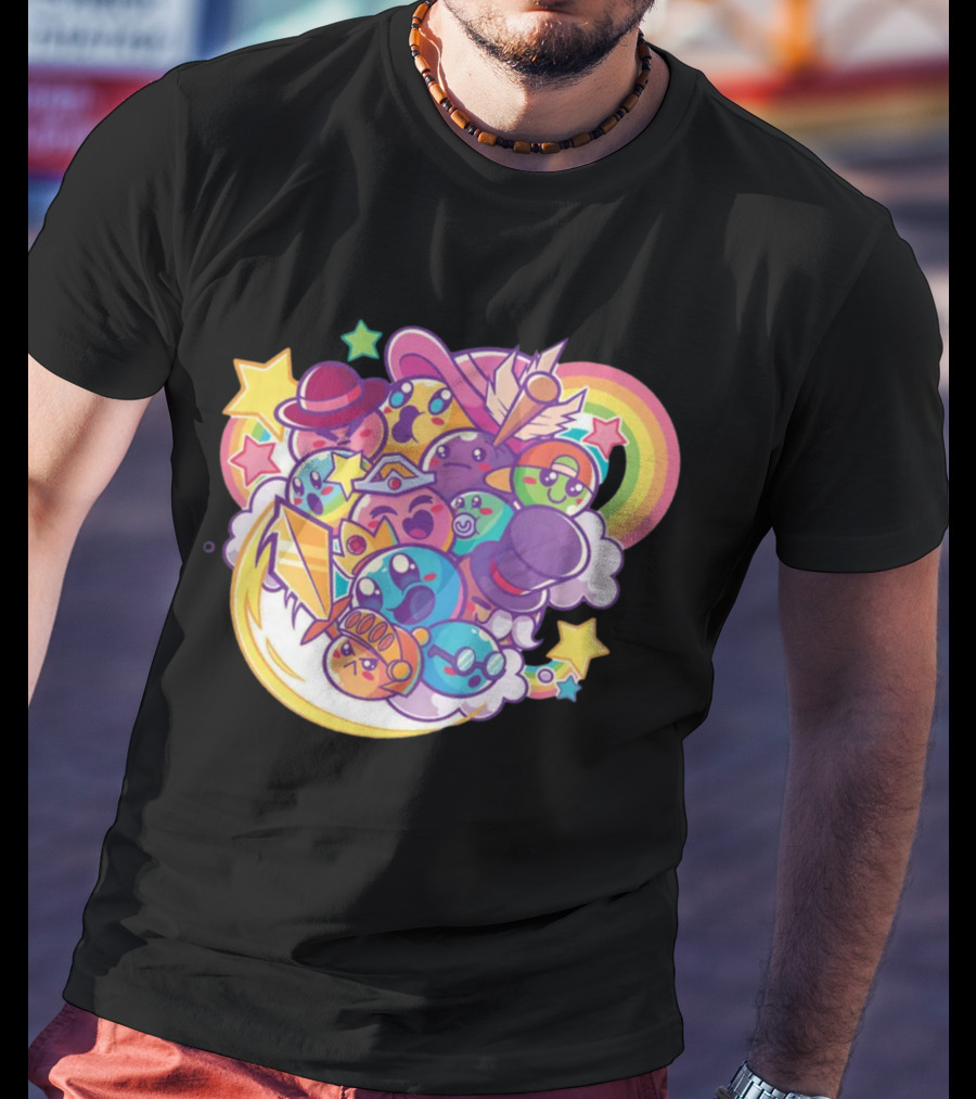 Terraria Merch Town Slime Rainbow Star Hat Collection T-Shirt