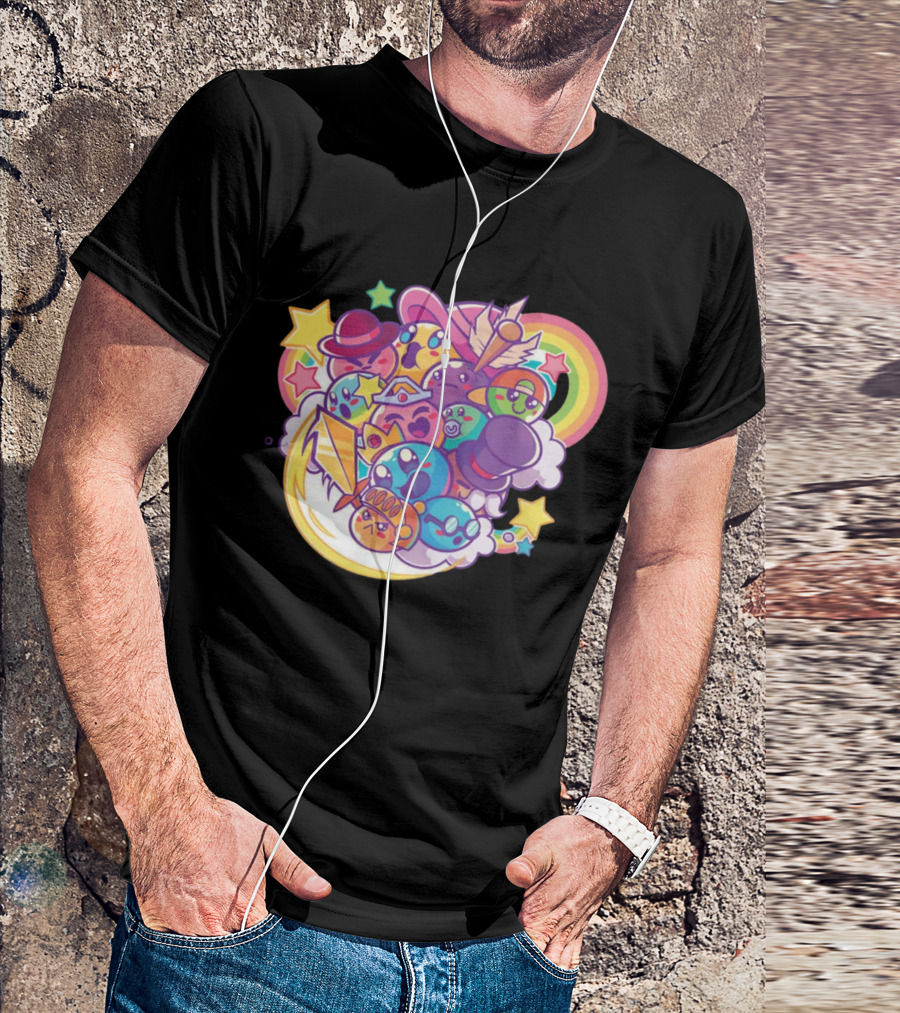 Terraria Merch Town Slime Rainbow Star Hat Collection T-Shirt