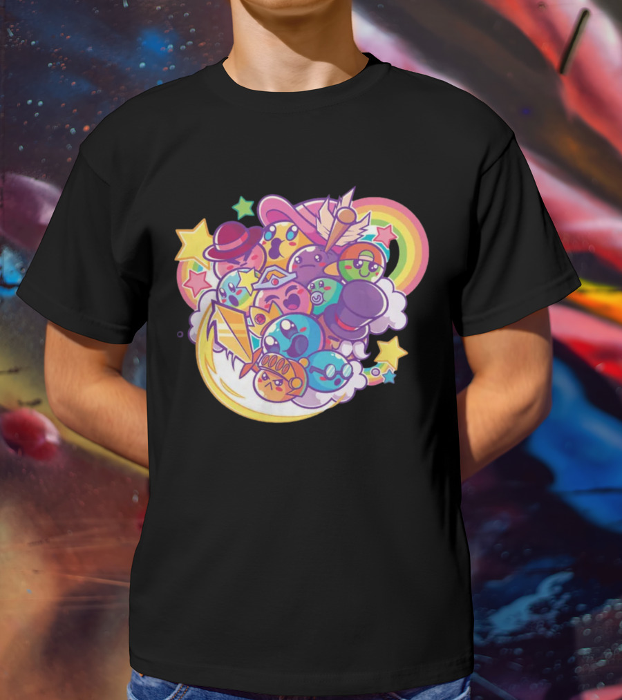 Terraria Merch Town Slime Rainbow Star Hat Collection T-Shirt
