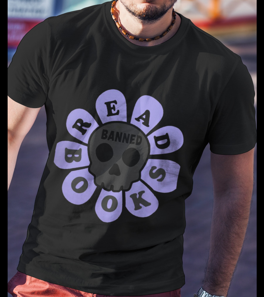 Read Banned Books Skull And Petals By Brit Sigh T-Shirt