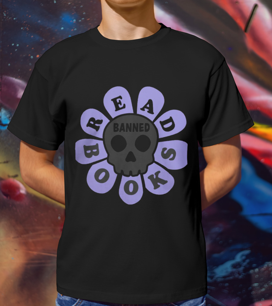 Read Banned Books Skull And Petals By Brit Sigh T-Shirt