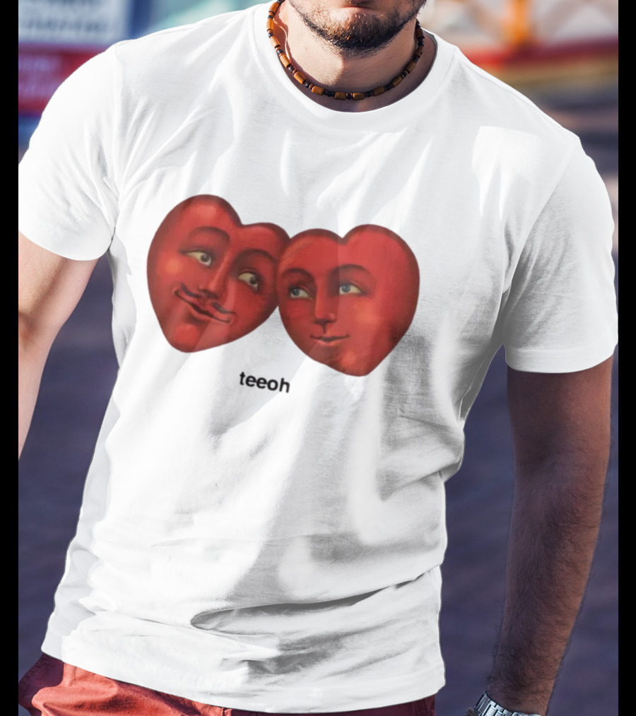 Tixxo Shop Tixxo Lovers Teeoh Heart Faces T-Shirt