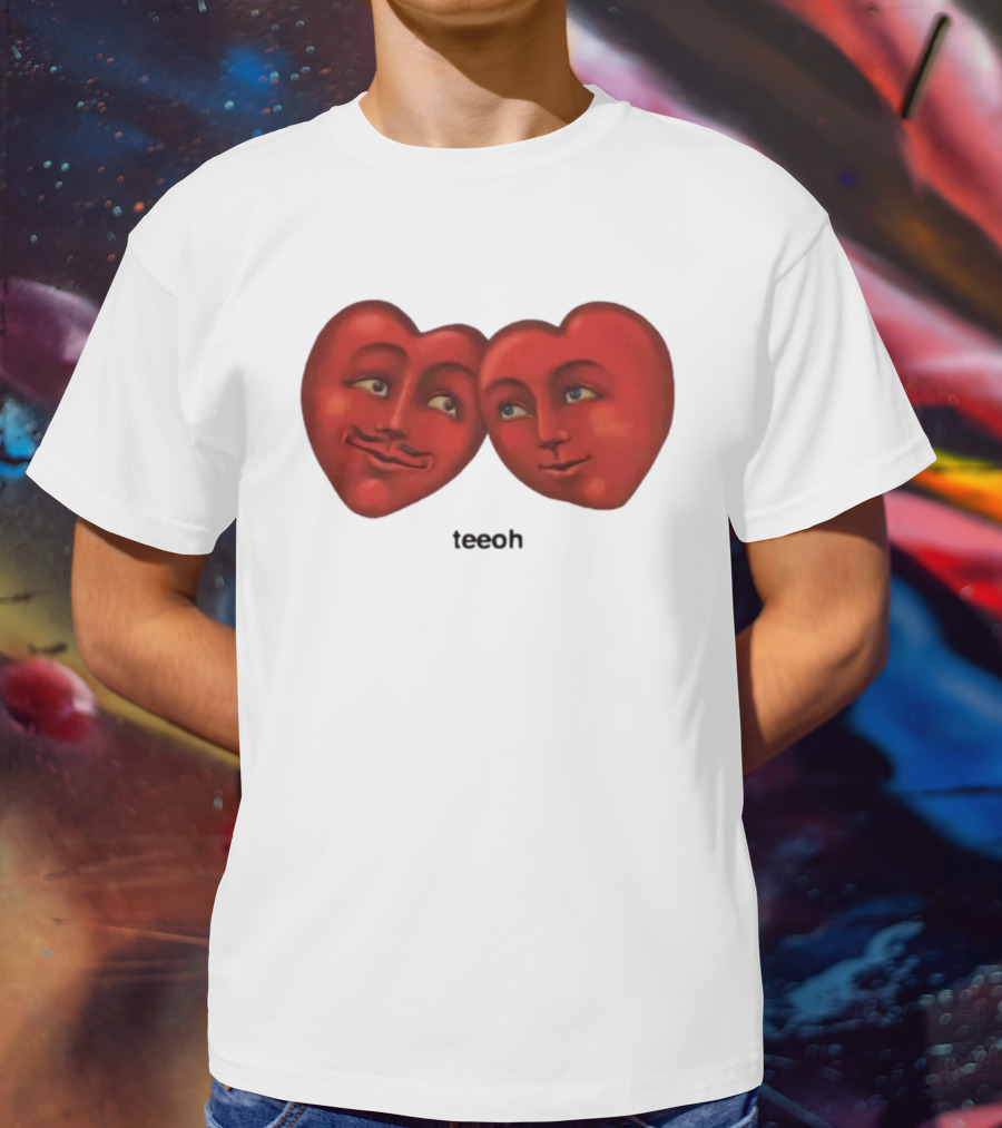 Tixxo Shop Tixxo Lovers Teeoh Heart Faces T-Shirt