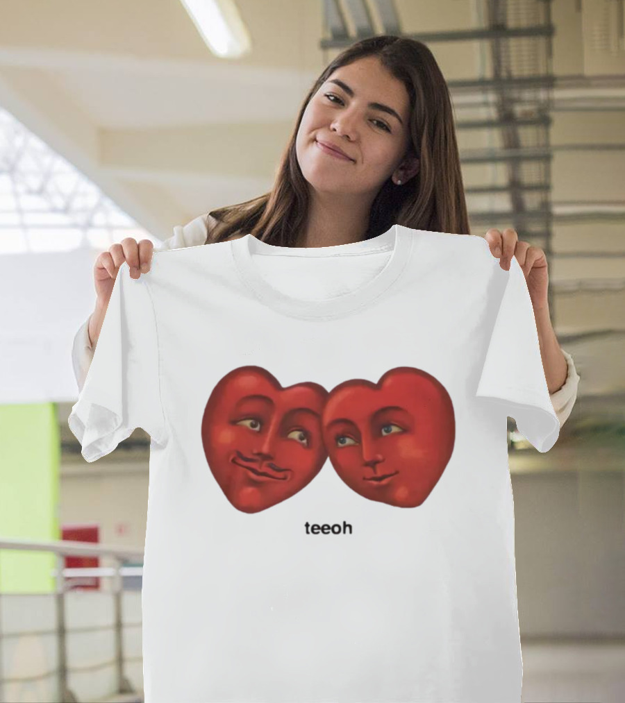 Tixxo Shop Tixxo Lovers Teeoh Heart Faces T-Shirt