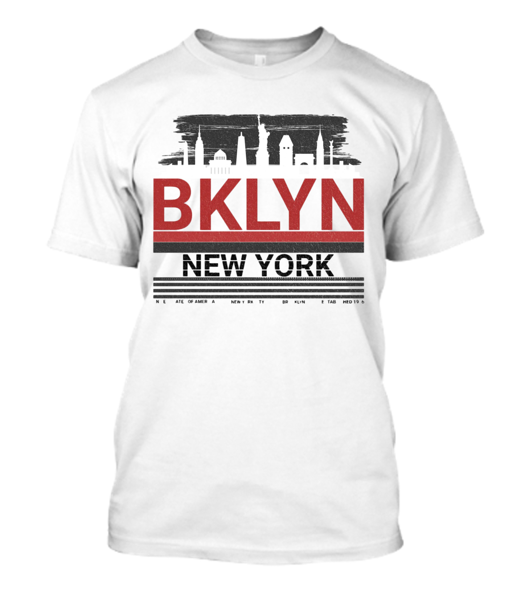BKLYN New York Skyline Silhouette Landmarks T-Shirt