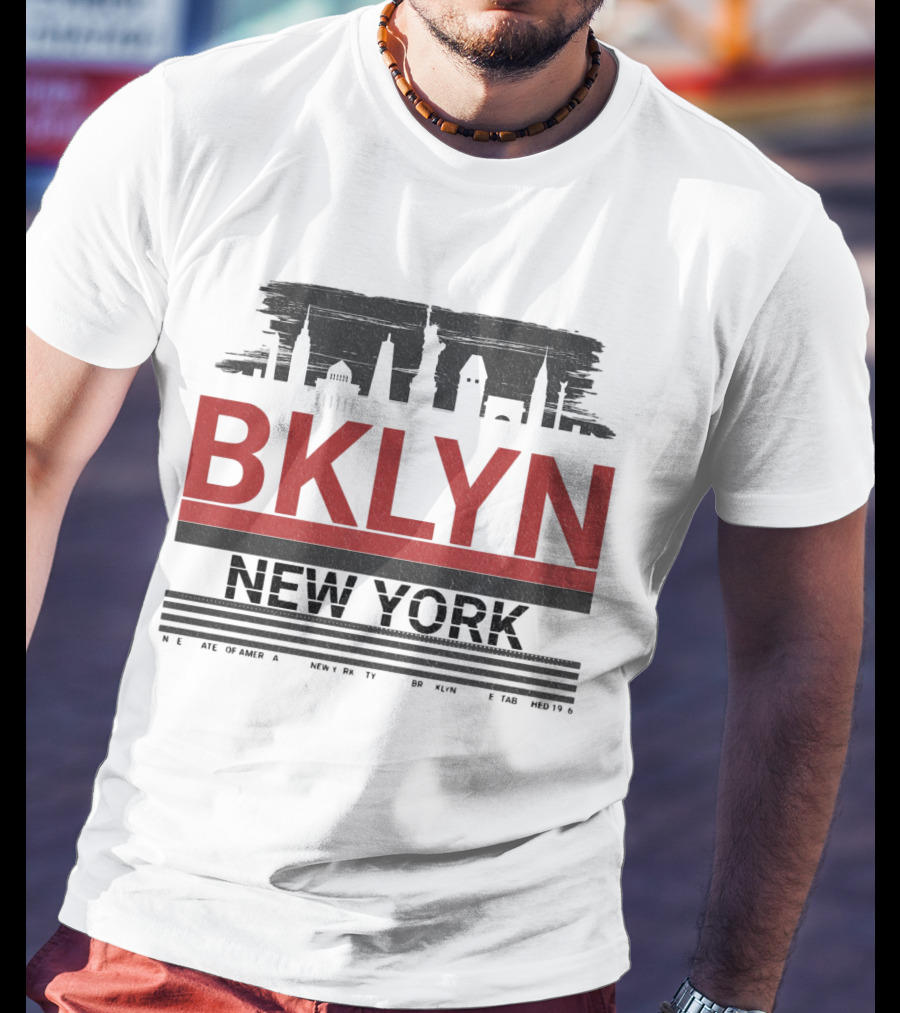 BKLYN New York Skyline Silhouette Landmarks T-Shirt