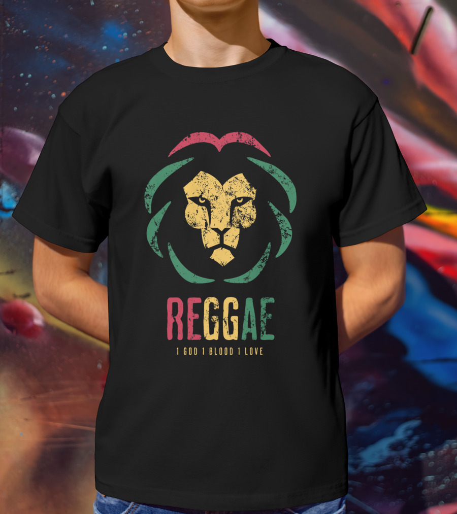 Reggae Lion 1 God 1 Blood 1 Love T-Shirt