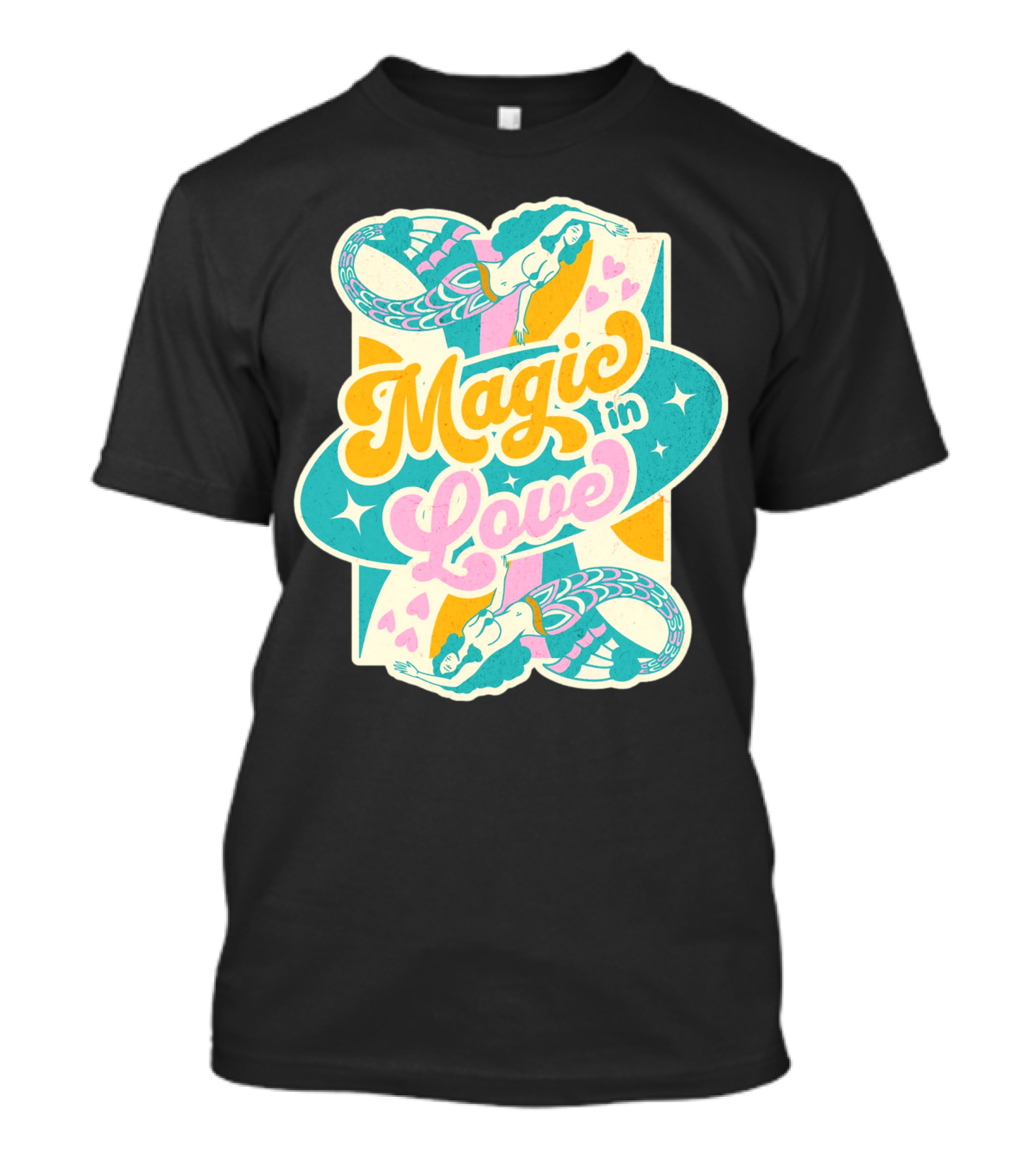 Magic In Love Mermaid Retro Vibe T-Shirt