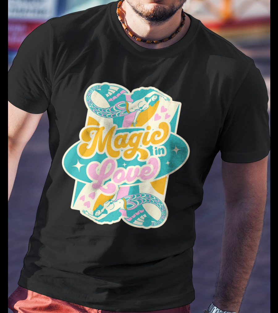 Magic In Love Mermaid Retro Vibe T-Shirt
