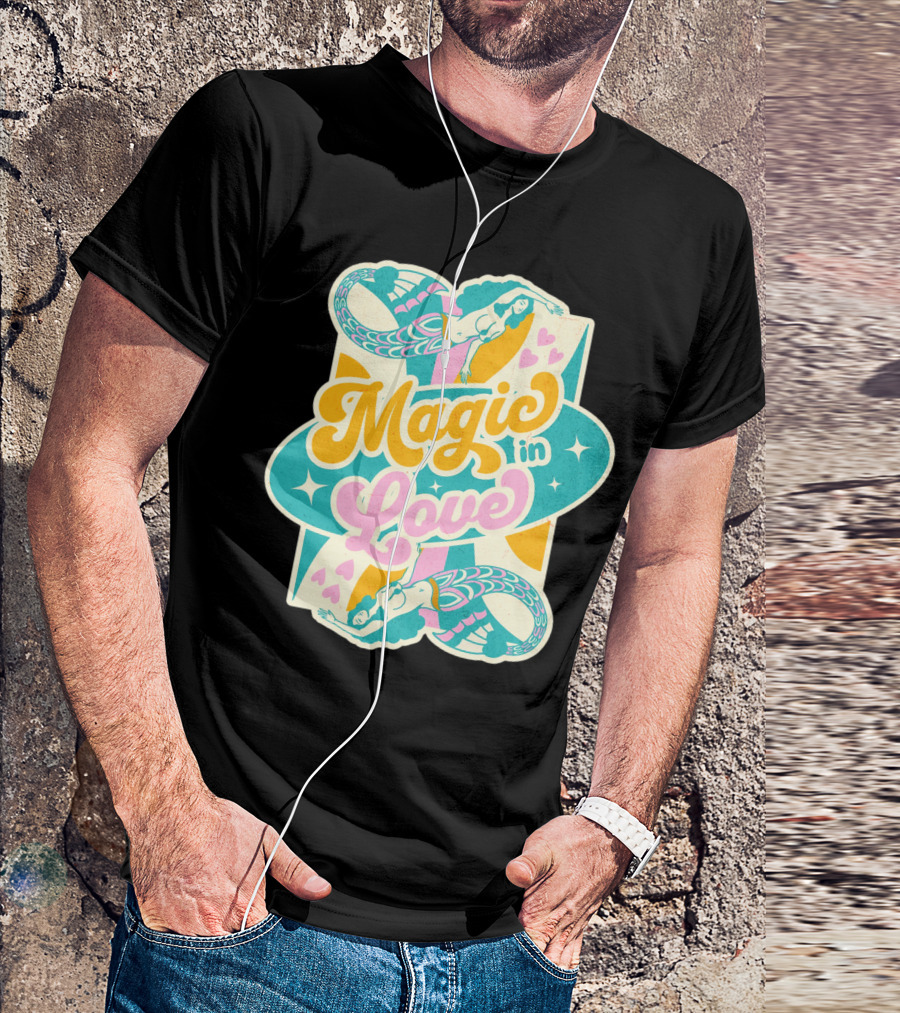 Magic In Love Mermaid Retro Vibe T-Shirt