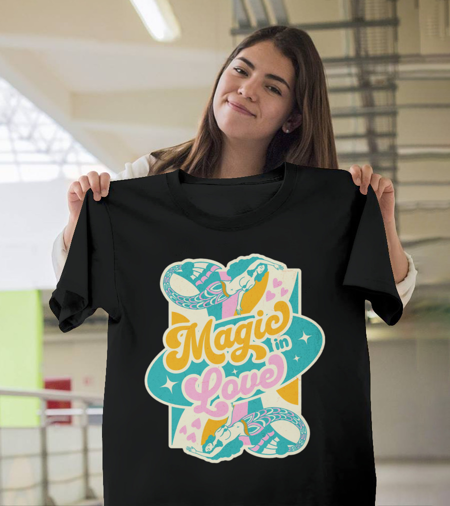 Magic In Love Mermaid Retro Vibe T-Shirt