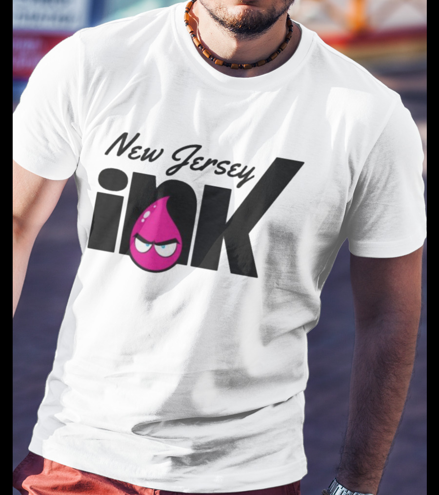 New Jersey Ink Angry Pink Droplet T-Shirt