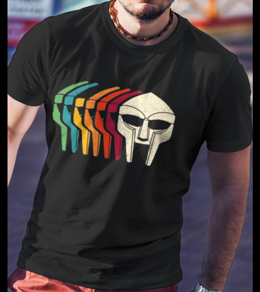 Retro Multicolor MF Doom Mask T-Shirt