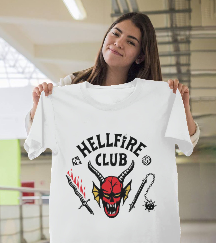 Hellfire Club Stranger Things Devil Dice Sword Mace T-Shirt