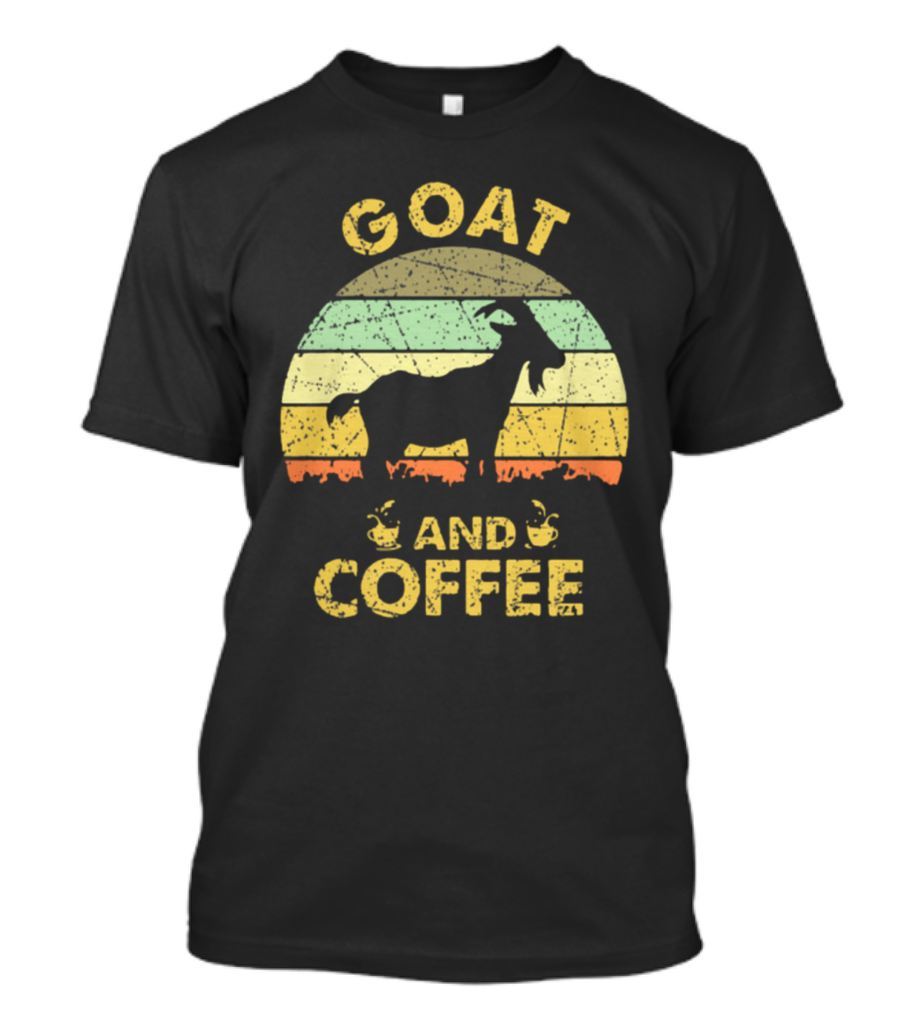 GOAT And Coffee Vintage Sunset T-Shirt