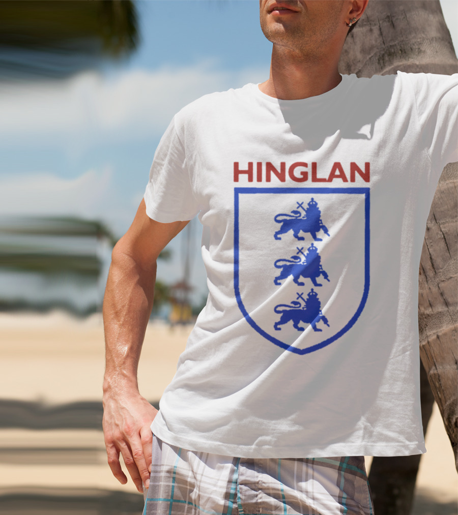 Hinglan Three Blue Lions Crest T-Shirt