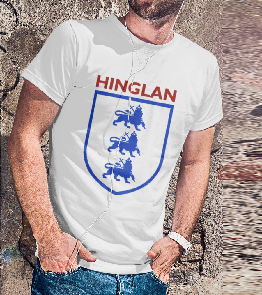 Hinglan Three Blue Lions Crest T-Shirt