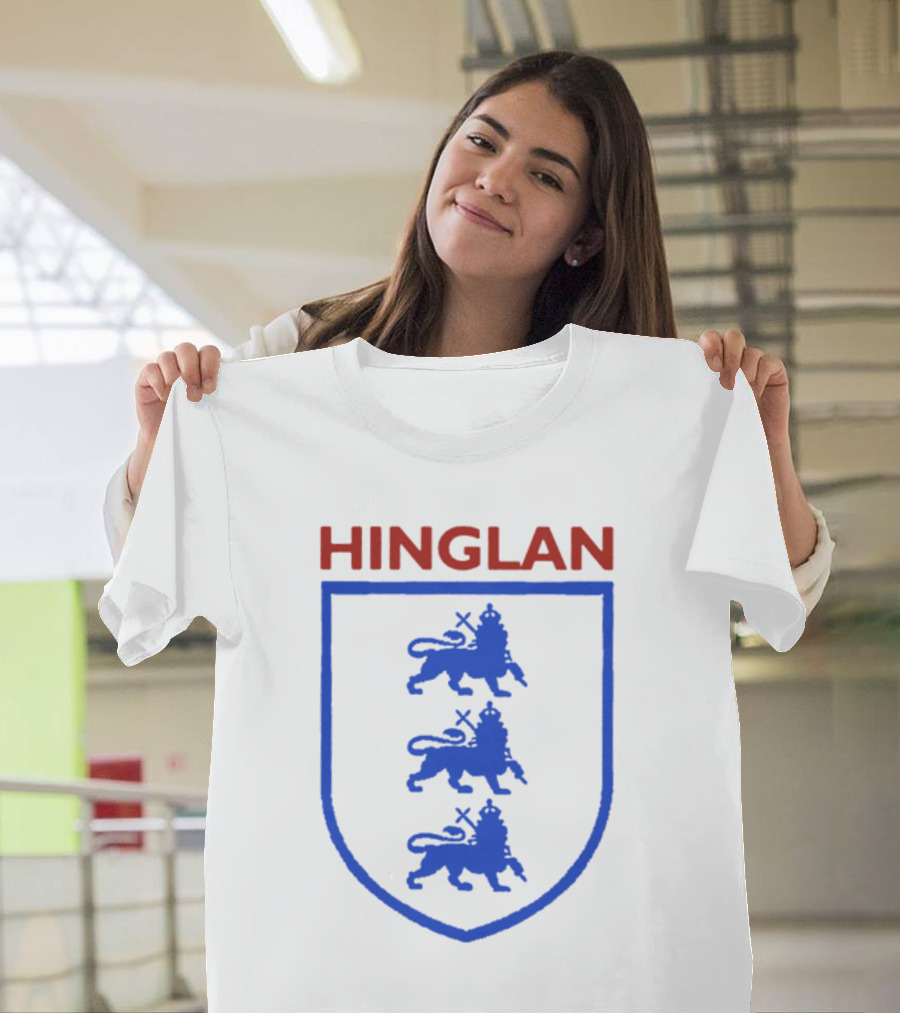 Hinglan Three Blue Lions Crest T-Shirt