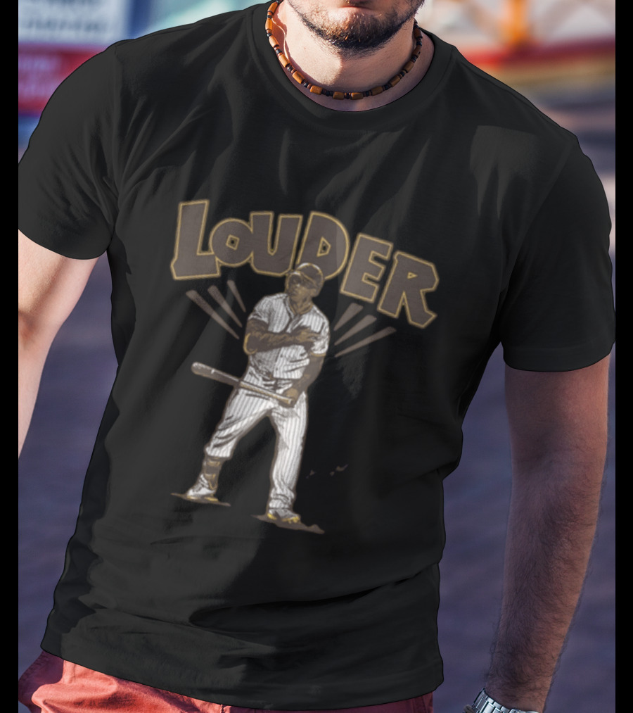 Trent Grisham Louder Baseball Theme With Dynamic Player Image T-Shirt