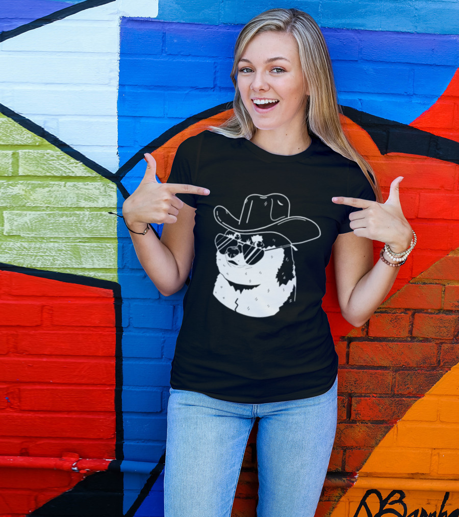 Rodeo Doge Cowboy Hat Sunglasses Collection T-Shirt