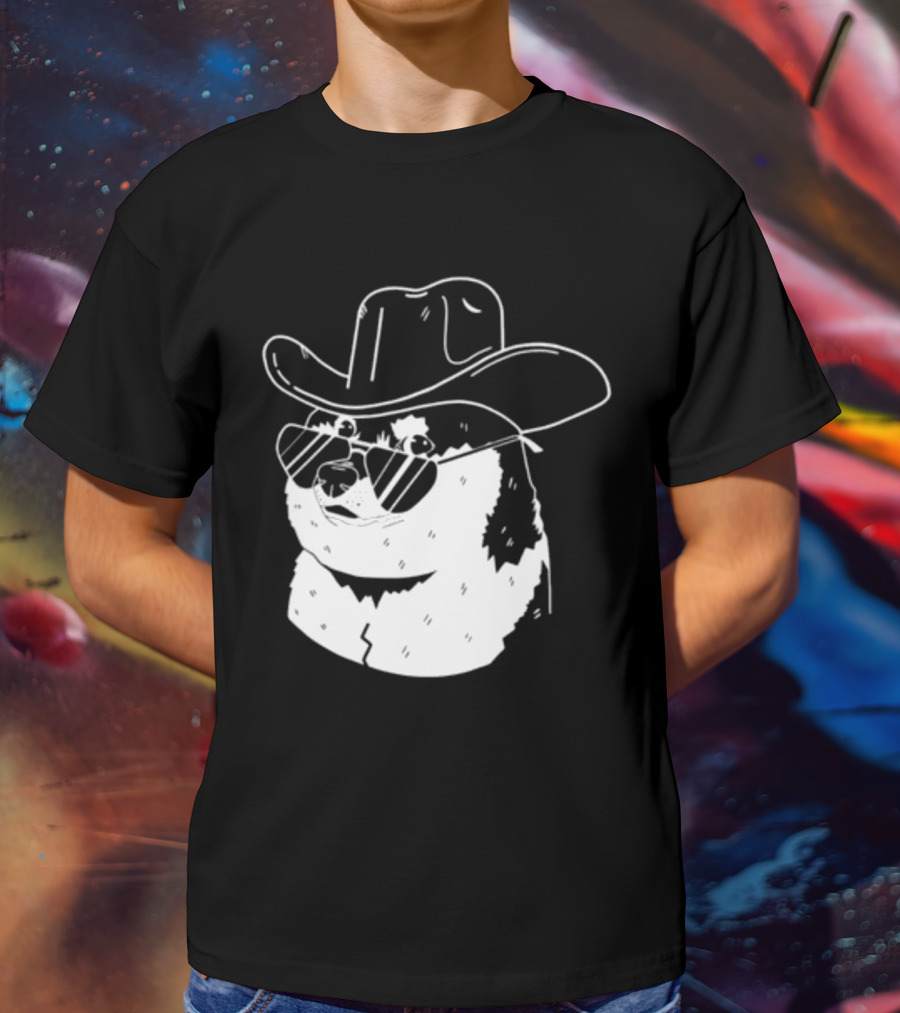 Rodeo Doge Cowboy Hat Sunglasses Collection T-Shirt
