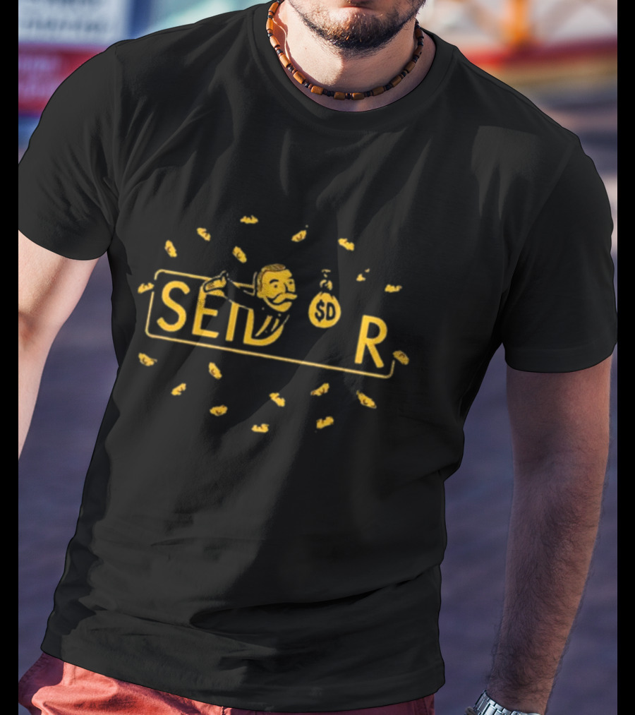 Seidler Monopoly Mr. Moneybags Style With Dollar Signs T-Shirt