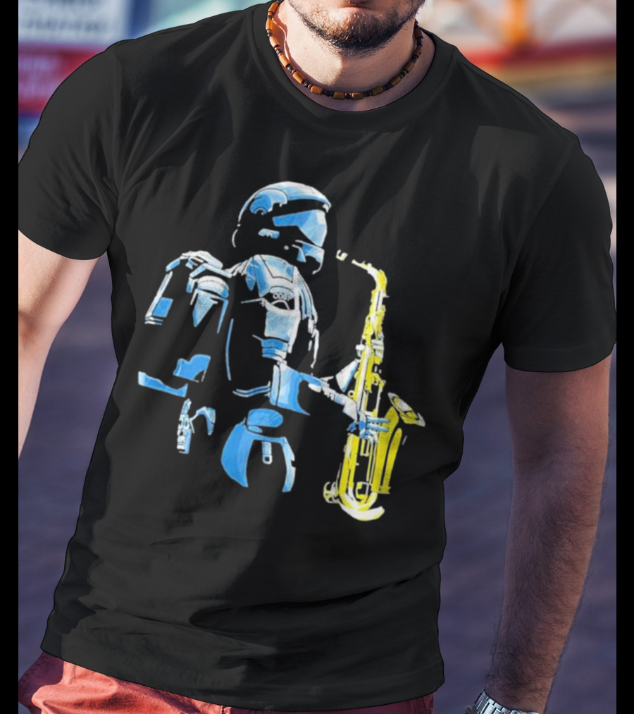 Halo 3 ODST Soldier Playing Saxophone T-Shirt