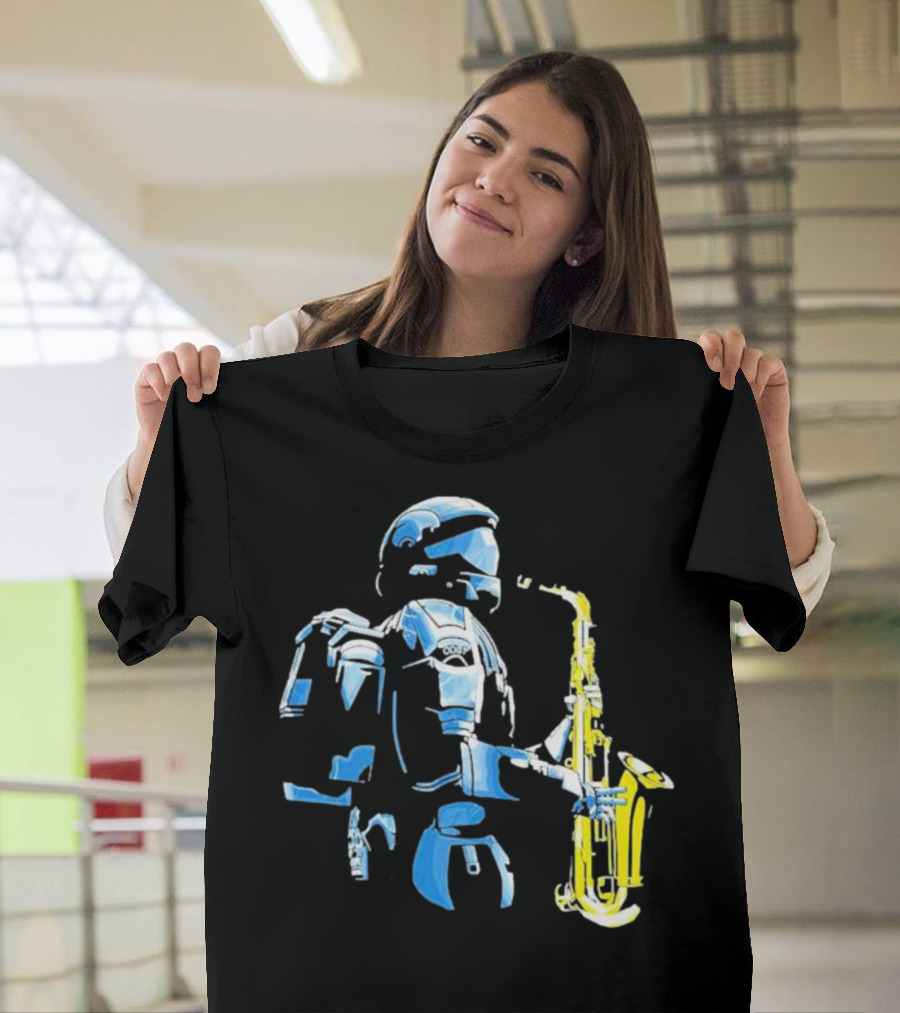 Halo 3 ODST Soldier Playing Saxophone T-Shirt