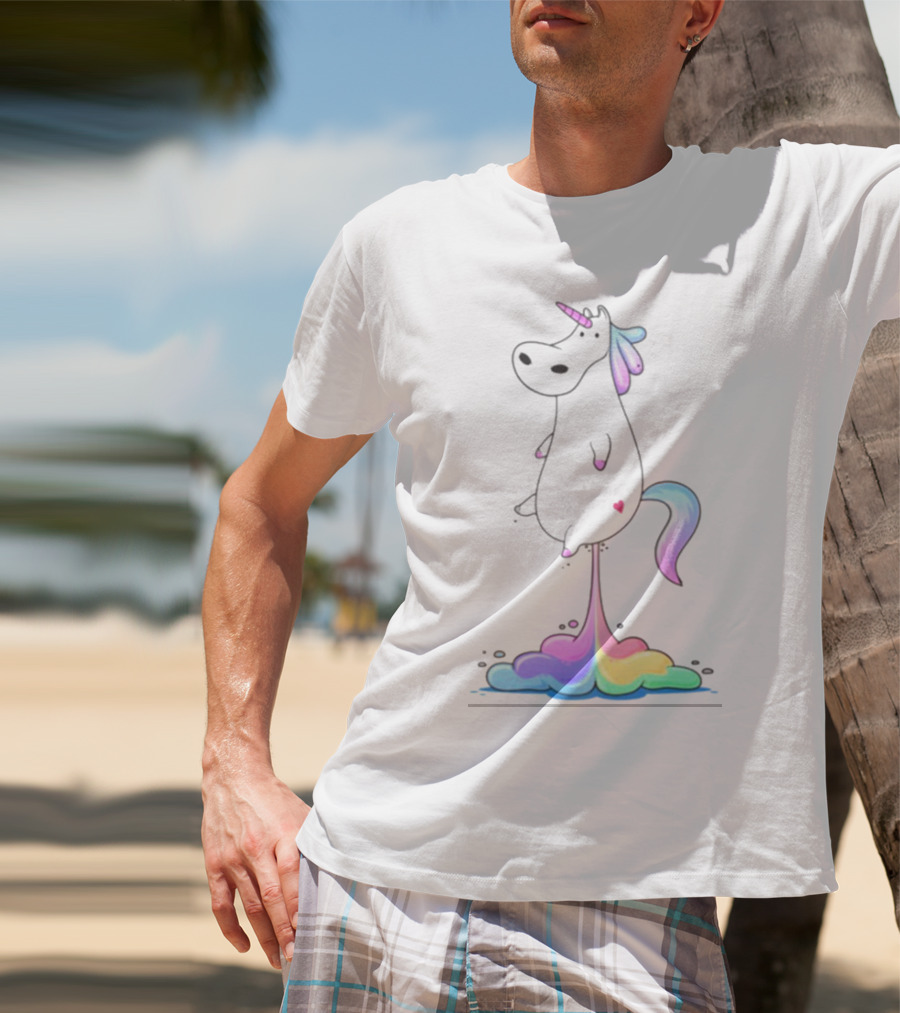 Unicorn Fart Rainbow Clouds Magic T-Shirt