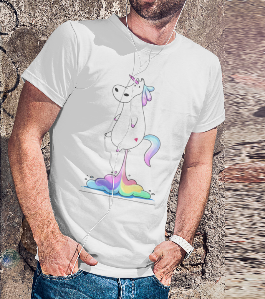 Unicorn Fart Rainbow Clouds Magic T-Shirt