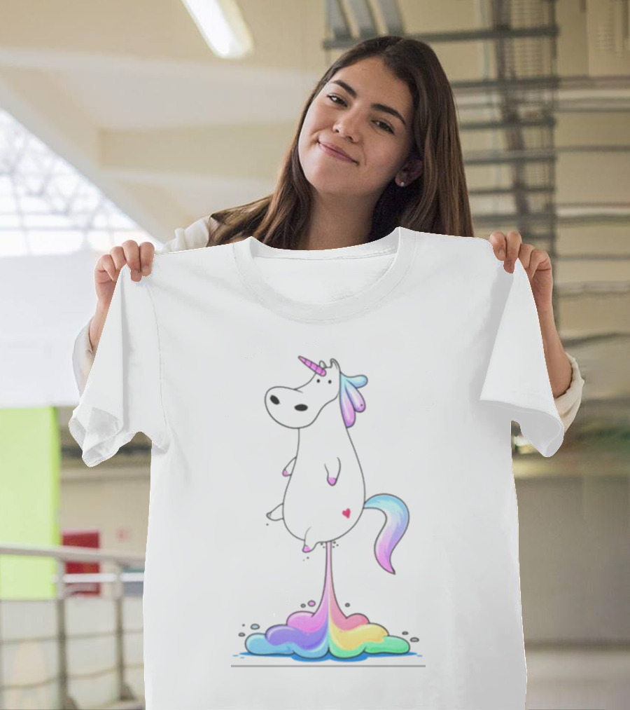 Unicorn Fart Rainbow Clouds Magic T-Shirt