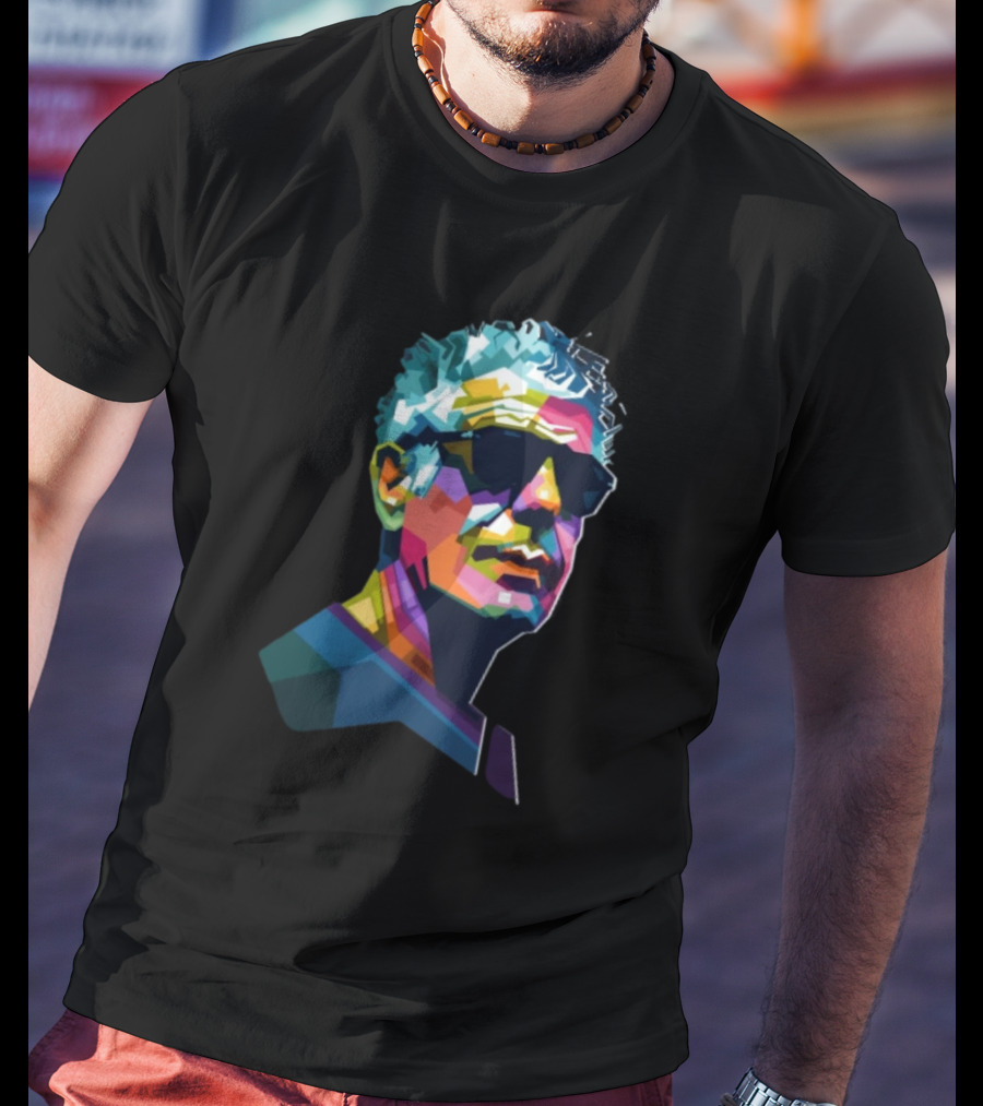 Anthony Bourdain Colorful WPAP T-Shirt