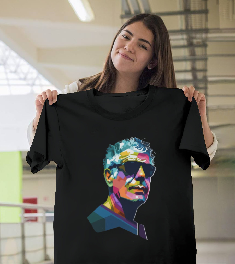 Anthony Bourdain Colorful WPAP T-Shirt