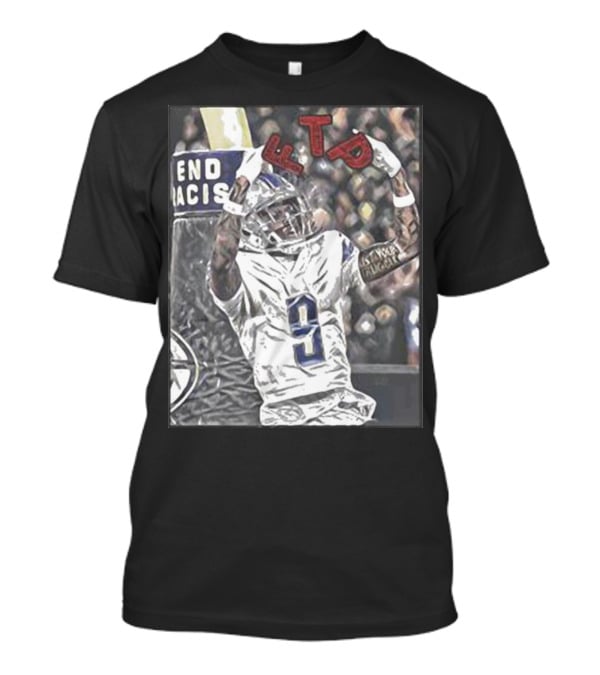Detroit 313 Store Jameson Williams Football FTP V9 T-Shirt
