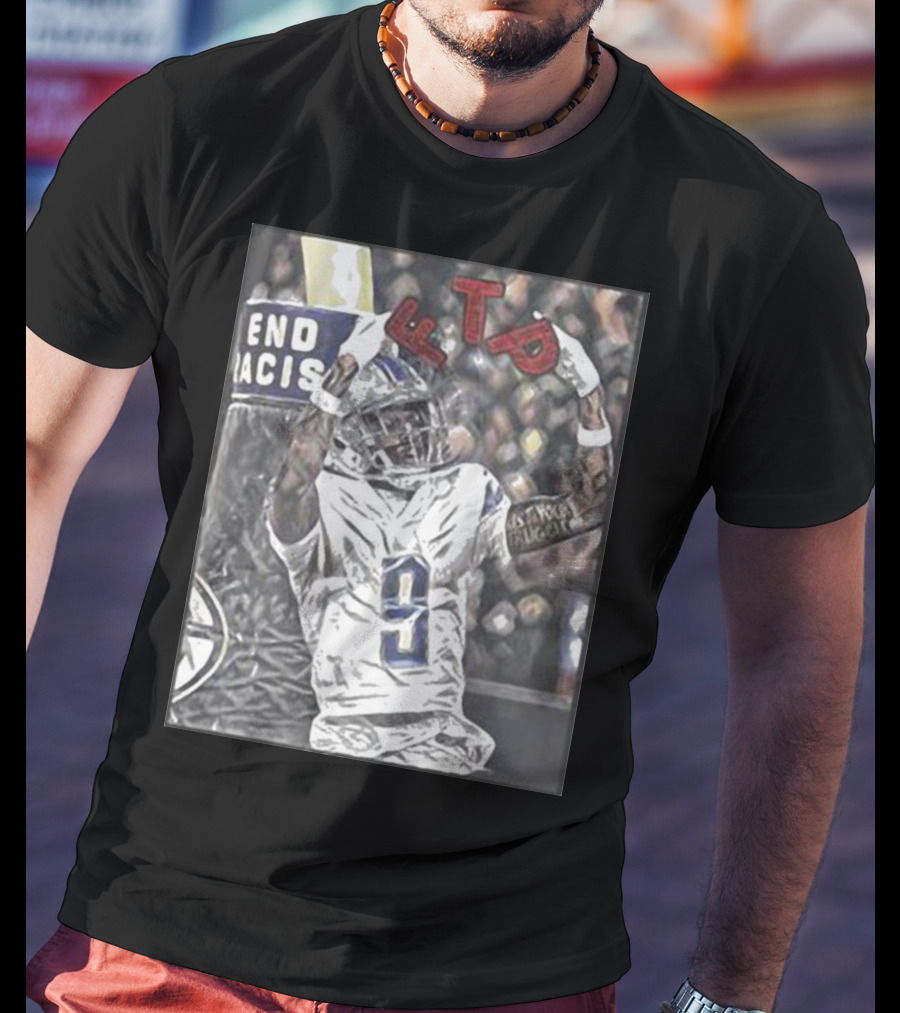 Detroit 313 Store Jameson Williams Football FTP V9 T-Shirt