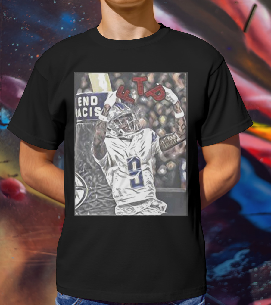 Detroit 313 Store Jameson Williams Football FTP V9 T-Shirt