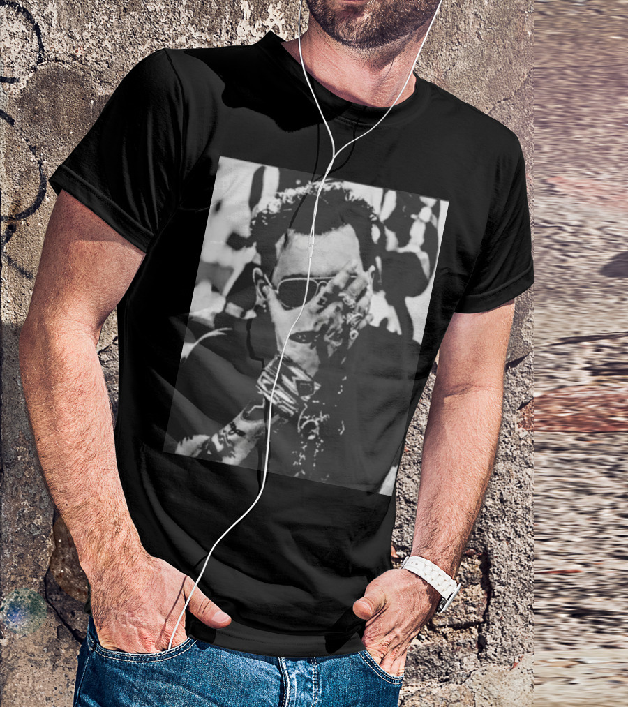 Johnny Depp Black And White Tattoo Style Photo T-Shirt