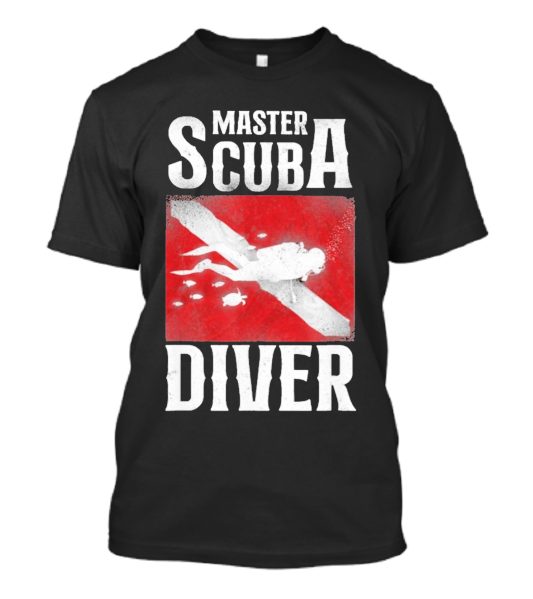 Master Scuba Diver Red Flag Diver Down T-Shirt