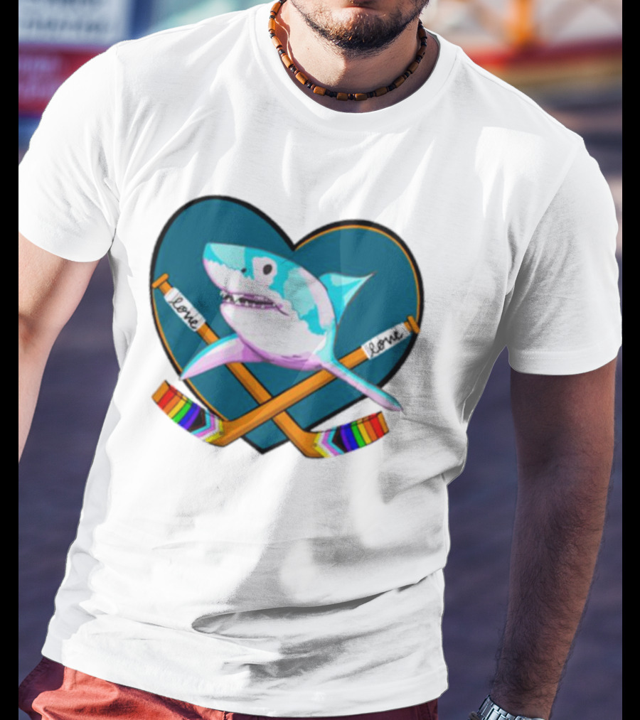 San Jose Sharks Pride Night Love Inclusion Diversity Hockey T-Shirt