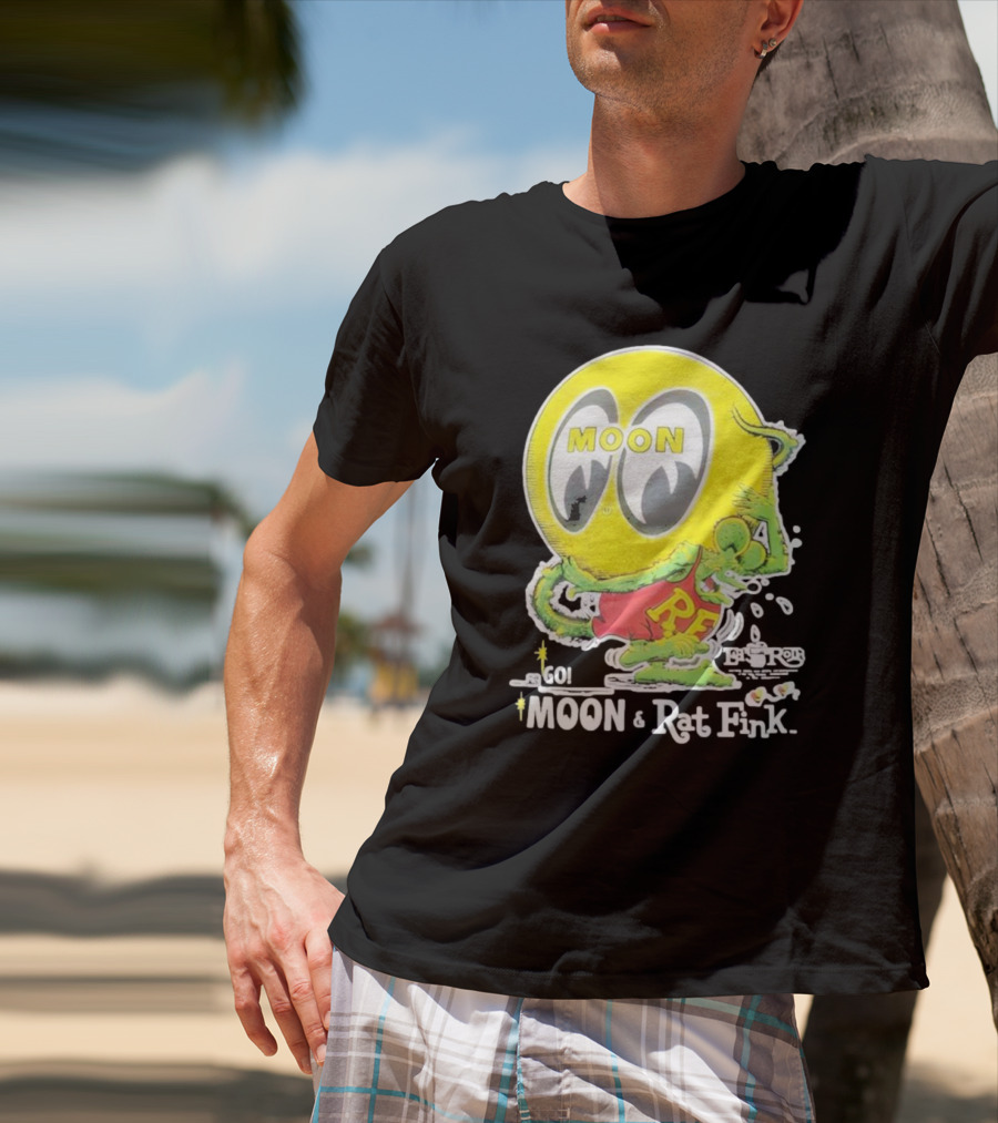 Go MOON And Rat Fink T-Shirt