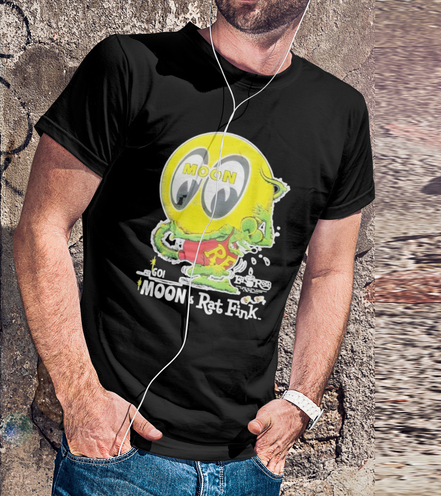 Go MOON And Rat Fink T-Shirt