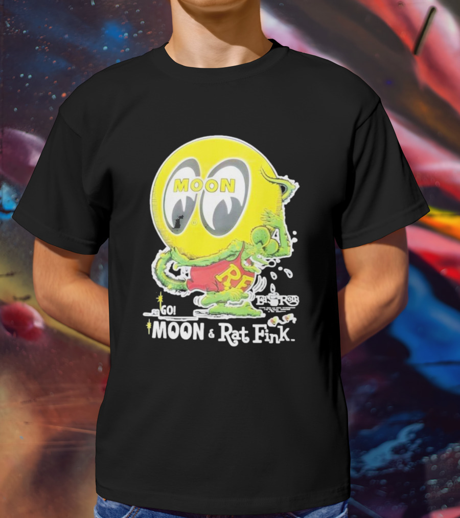 Go MOON And Rat Fink T-Shirt