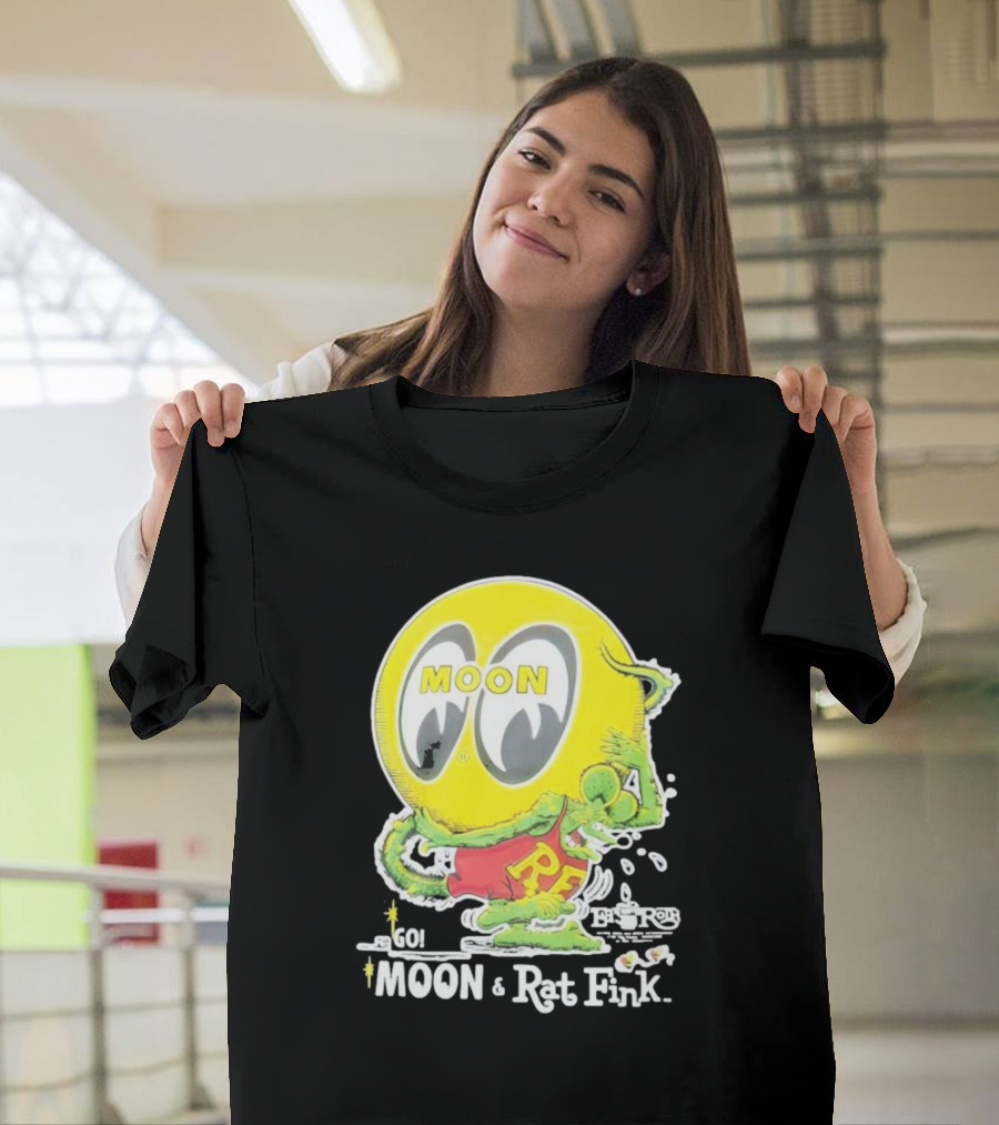 Go MOON And Rat Fink T-Shirt