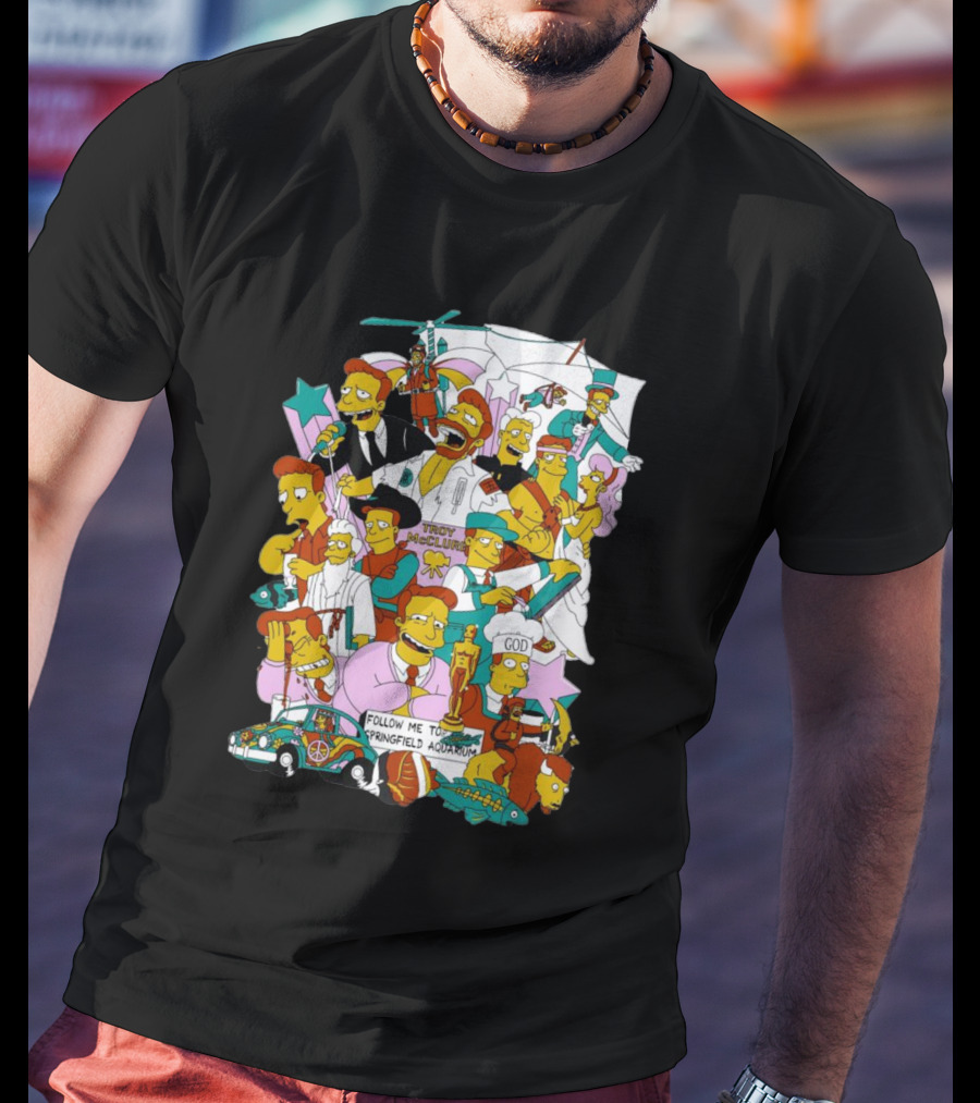 HI I’m Troy Mcclure Follow Me To Springfield Aquarium Simpsons T-Shirt
